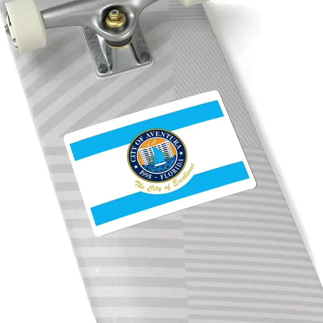 Flag of Aventura Florida (United States) STICKER Vinyl Kiss-Cut Decal - The Sticker Space