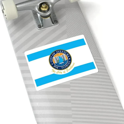 Flag of Aventura Florida (United States) STICKER Vinyl Kiss-Cut Decal - The Sticker Space