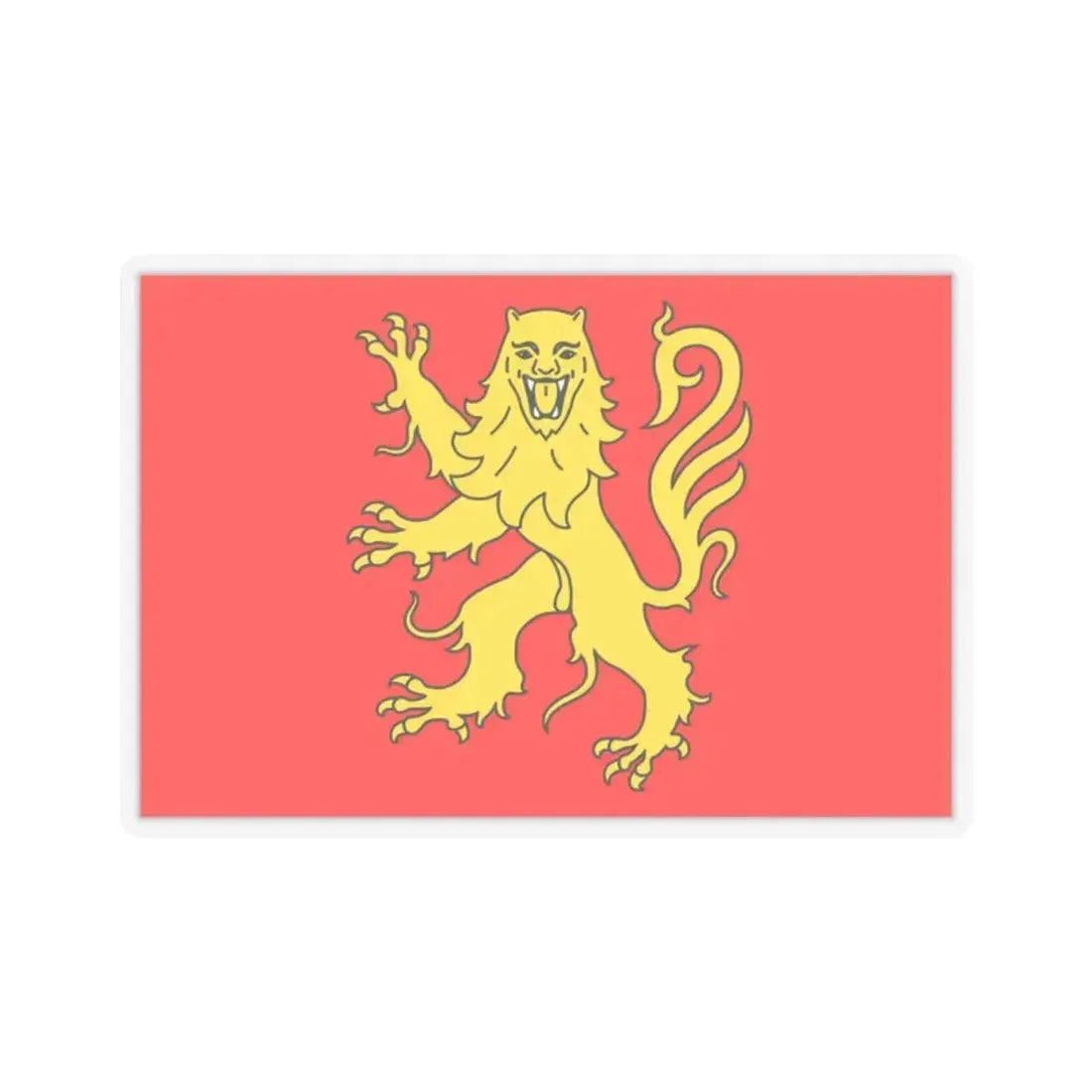 Flag of Aveyron France - STICKER Vinyl Kiss-Cut Decal 2 Inch Transparent - The Sticker Space