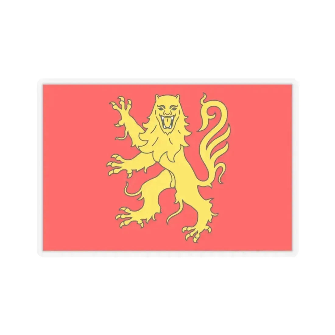 Flag of Aveyron France - STICKER Vinyl Kiss-Cut Decal 3 Inch Transparent - The Sticker Space