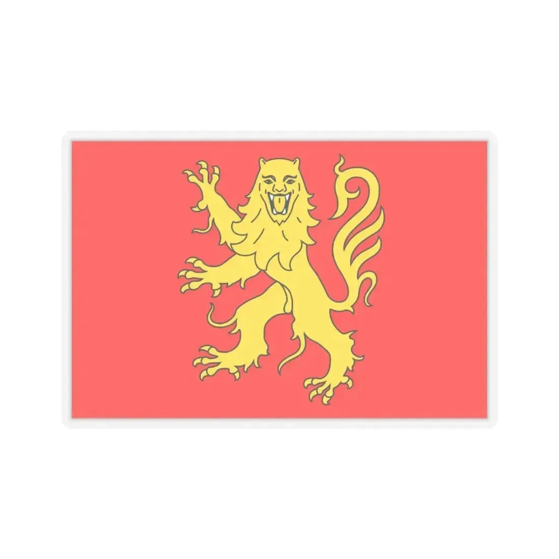 Flag of Aveyron France - STICKER Vinyl Kiss-Cut Decal 4 Inch Transparent - The Sticker Space