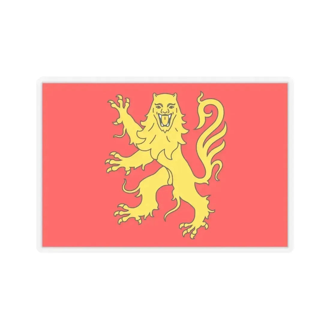 Flag of Aveyron France - STICKER Vinyl Kiss-Cut Decal 6 Inch Transparent - The Sticker Space