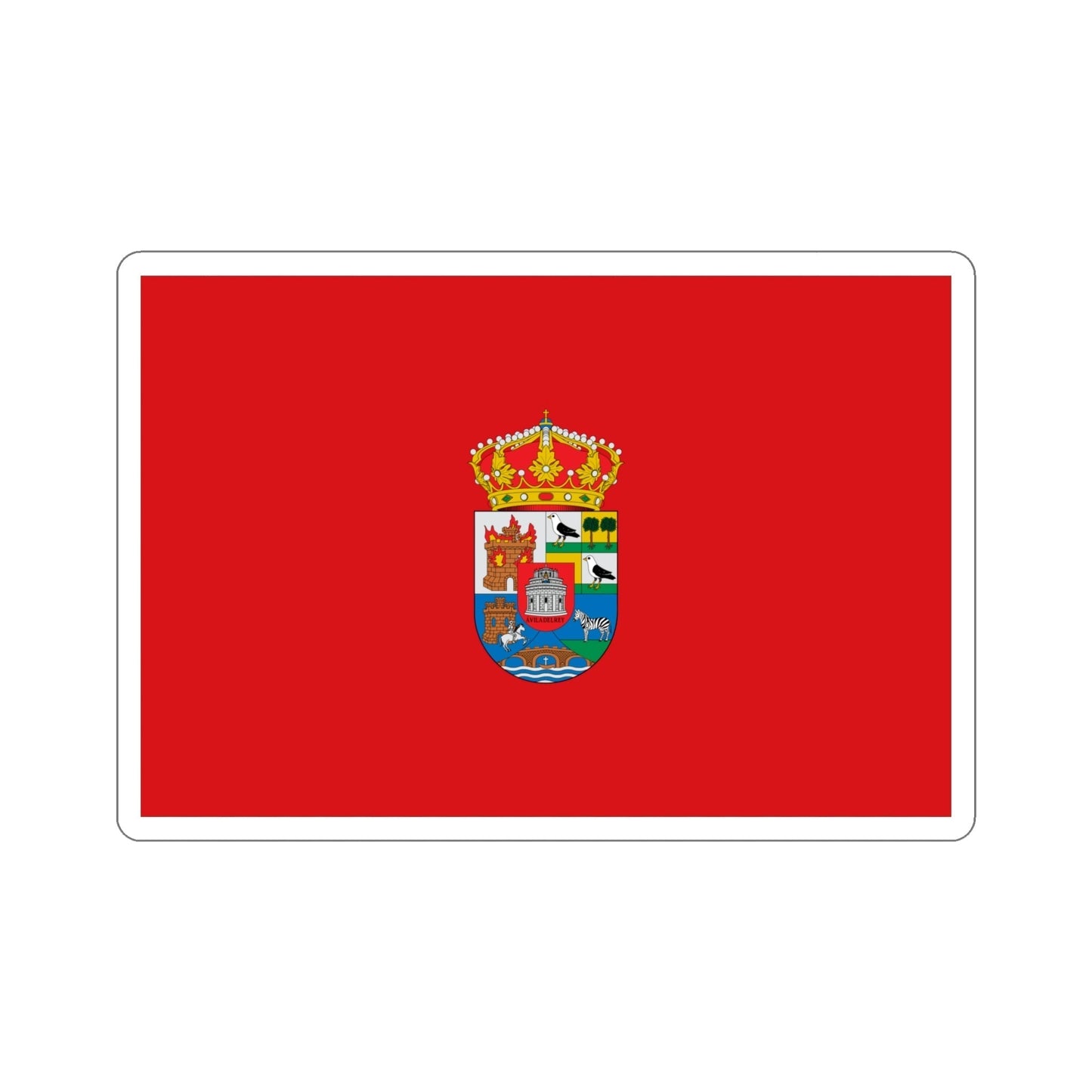 Flag of Ávila Spain STICKER Vinyl Die-Cut Decal-5 Inch-The Sticker Space