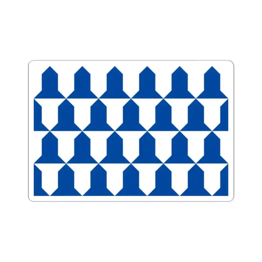 Flag of Awans (Belgium) STICKER Vinyl Kiss-Cut Decal 2 Inch White - The Sticker Space