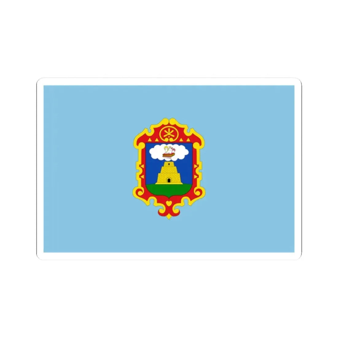 Flag of Ayacucho (Peru) STICKER Vinyl Kiss-Cut Decal 2 Inch White - The Sticker Space