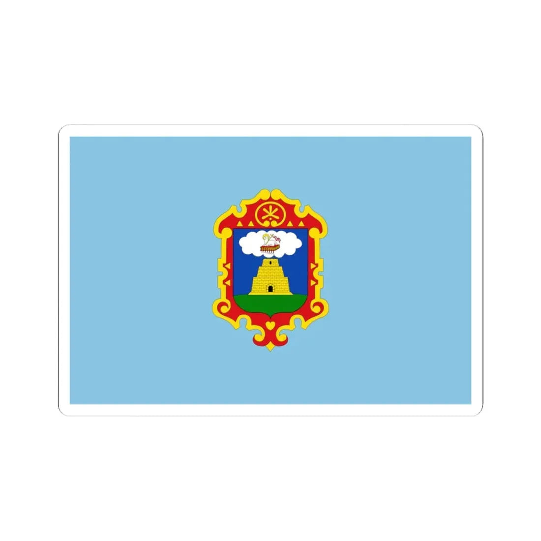 Flag of Ayacucho (Peru) STICKER Vinyl Kiss-Cut Decal 4 Inch White - The Sticker Space