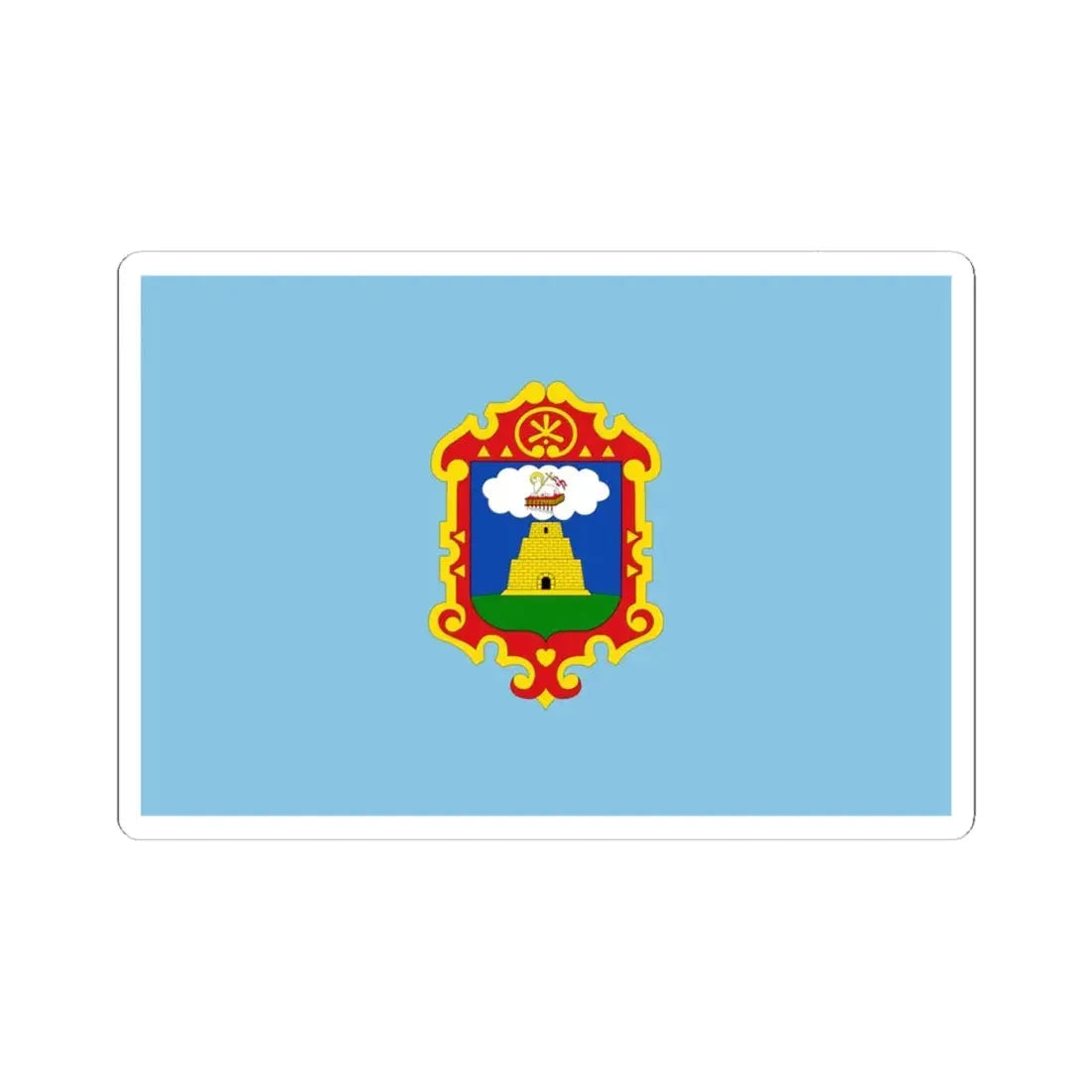 Flag of Ayacucho (Peru) STICKER Vinyl Kiss-Cut Decal 6 Inch White - The Sticker Space