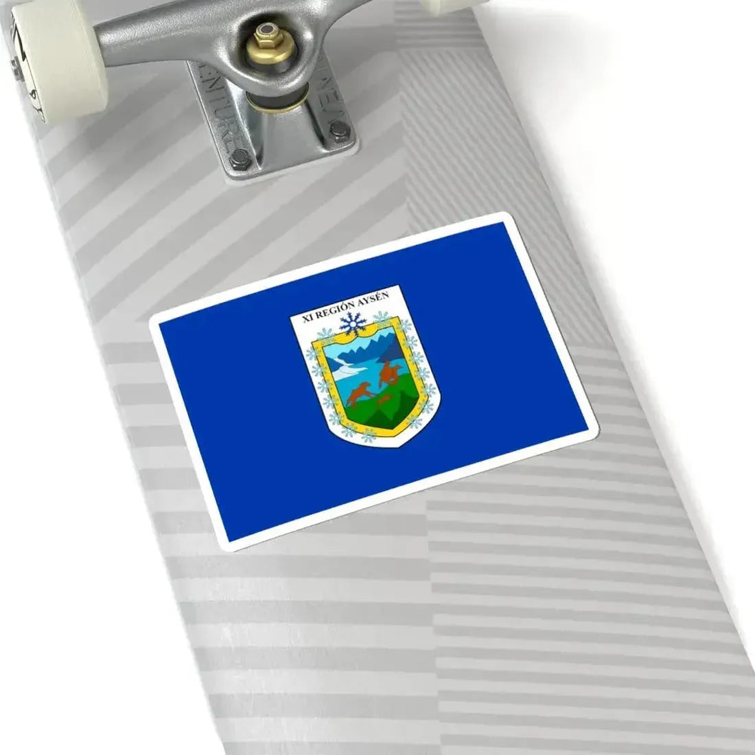 Flag of Aysen Chile blue version (Chile) STICKER Vinyl Kiss-Cut Decal - The Sticker Space