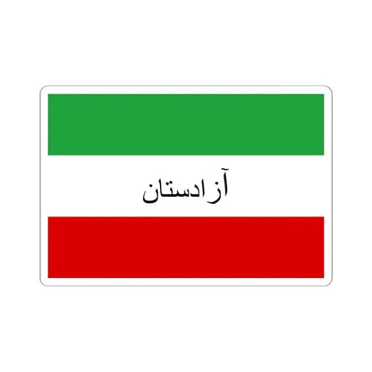 Flag of Azadistan (Azerbaijan) STICKER Vinyl Kiss-Cut Decal 6 Inch White - The Sticker Space