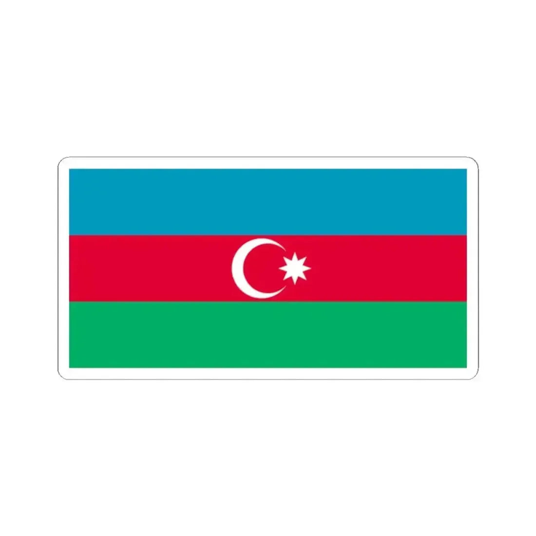 Flag of Azerbaijan 1918 (Azerbaijan) STICKER Vinyl Kiss-Cut Decal 2 Inch White - The Sticker Space