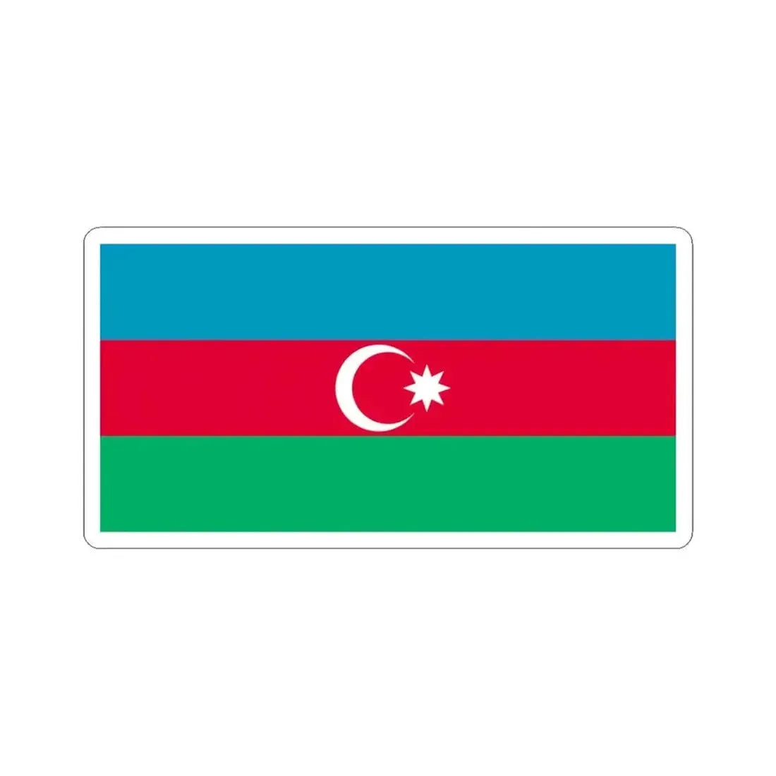 Flag of Azerbaijan 1918 (Azerbaijan) STICKER Vinyl Kiss-Cut Decal 6 Inch White - The Sticker Space