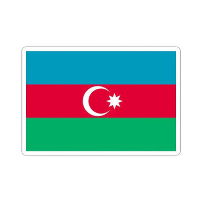 Flag of Azerbaijan 1918 variant (Azerbaijan) STICKER Vinyl Kiss-Cut Decal 3 Inch White - The Sticker Space