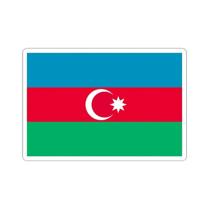 Flag of Azerbaijan 1991-2013 3-2 (Azerbaijan) STICKER Vinyl Kiss-Cut Decal 4 Inch White - The Sticker Space