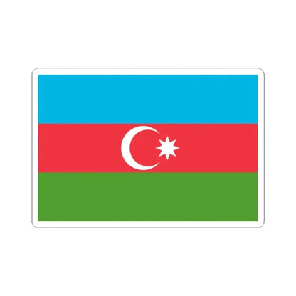 Flag of Azerbaijan 3-2 (Azerbaijan) STICKER Vinyl Kiss-Cut Decal 2 Inch White - The Sticker Space