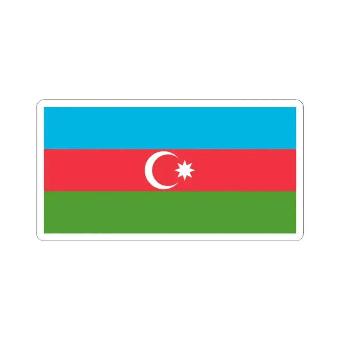 Flag of Azerbaijan (Azerbaijan) STICKER Vinyl Kiss-Cut Decal 2 Inch White - The Sticker Space