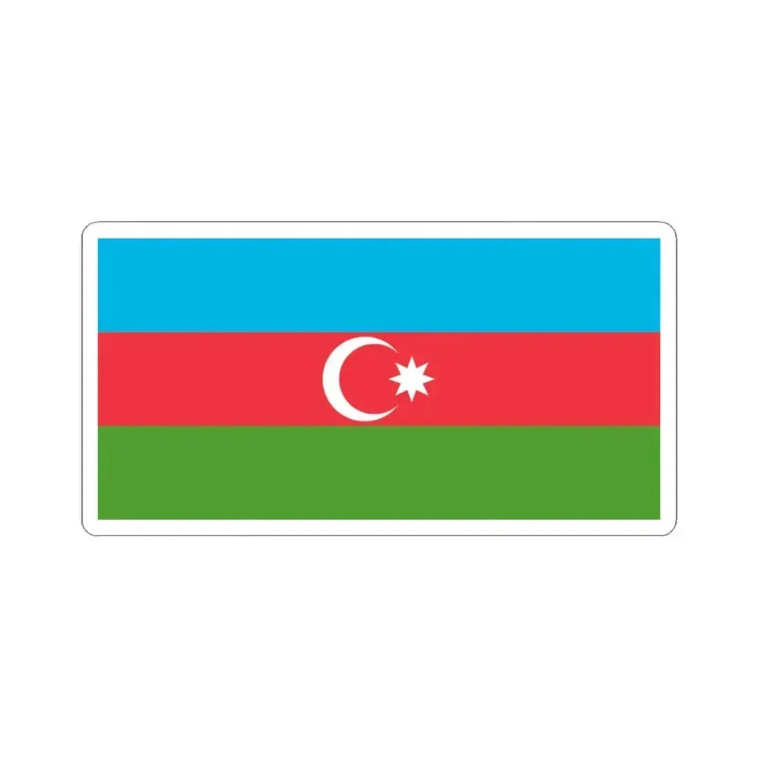 Flag of Azerbaijan (Azerbaijan) STICKER Vinyl Kiss-Cut Decal 3 Inch White - The Sticker Space