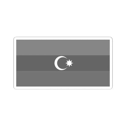 Flag of Azerbaijan black and white (Azerbaijan) STICKER Vinyl Kiss-Cut Decal 2 Inch White - The Sticker Space