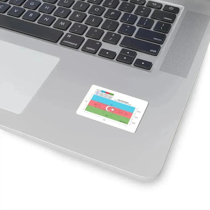 Flag of Azerbaijan construction sheet (Azerbaijan) STICKER Vinyl Kiss-Cut Decal - The Sticker Space