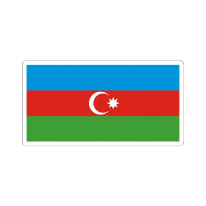 Flag of Azerbaijan darker colors (Azerbaijan) STICKER Vinyl Kiss-Cut Decal 2 Inch White - The Sticker Space