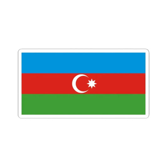 Flag of Azerbaijan darker colors (Azerbaijan) STICKER Vinyl Kiss-Cut Decal 2 Inch White - The Sticker Space