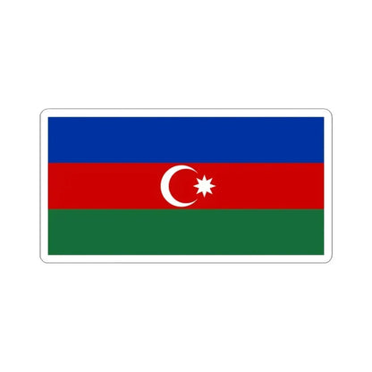 Flag of Azerbaijan Soviet colors (Azerbaijan) STICKER Vinyl Kiss-Cut Decal 3 Inch White - The Sticker Space