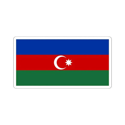 Flag of Azerbaijan Soviet colors (Azerbaijan) STICKER Vinyl Kiss-Cut Decal 4 Inch White - The Sticker Space