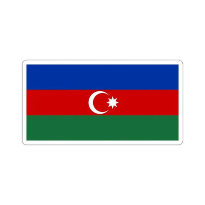 Flag of Azerbaijan Soviet colors (Azerbaijan) STICKER Vinyl Kiss-Cut Decal 6 Inch White - The Sticker Space