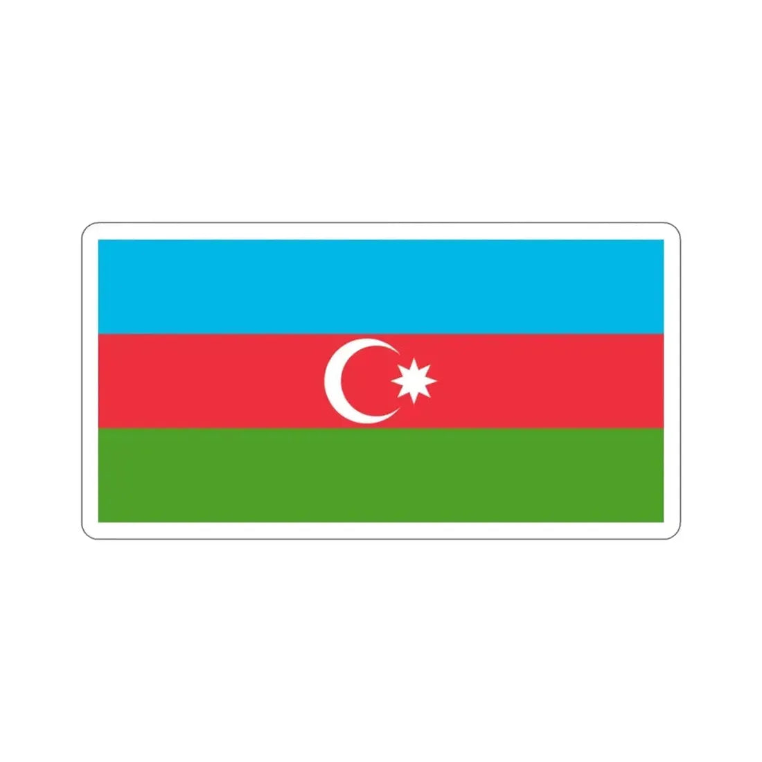Flag of Azerbaijan STICKER Vinyl Die-Cut Decal - The Sticker Space