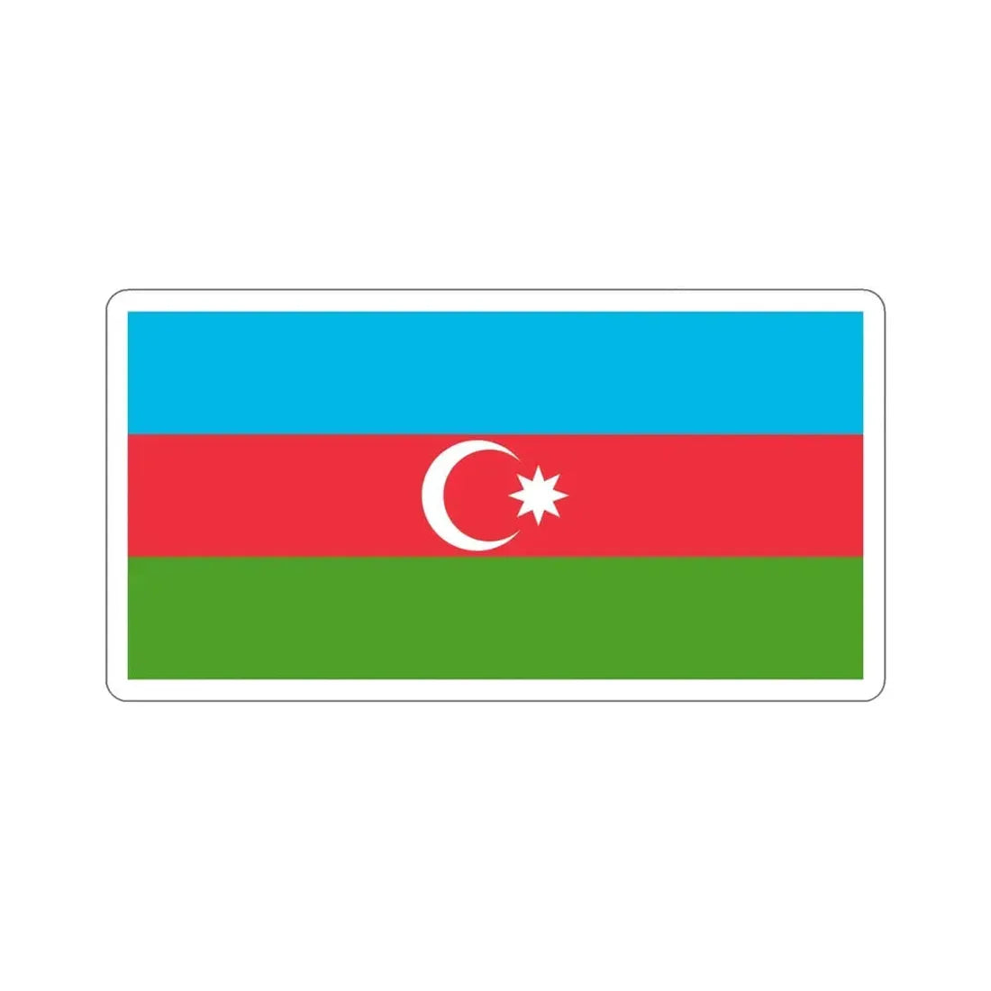 Flag of Azerbaijan STICKER Vinyl Die-Cut Decal - The Sticker Space