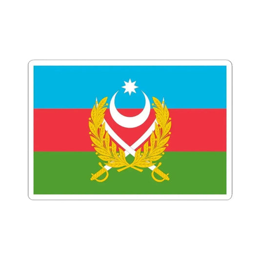 Flag of Azerbaijani Land Forces (Azerbaijan) STICKER Vinyl Kiss-Cut Decal 2 Inch White - The Sticker Space