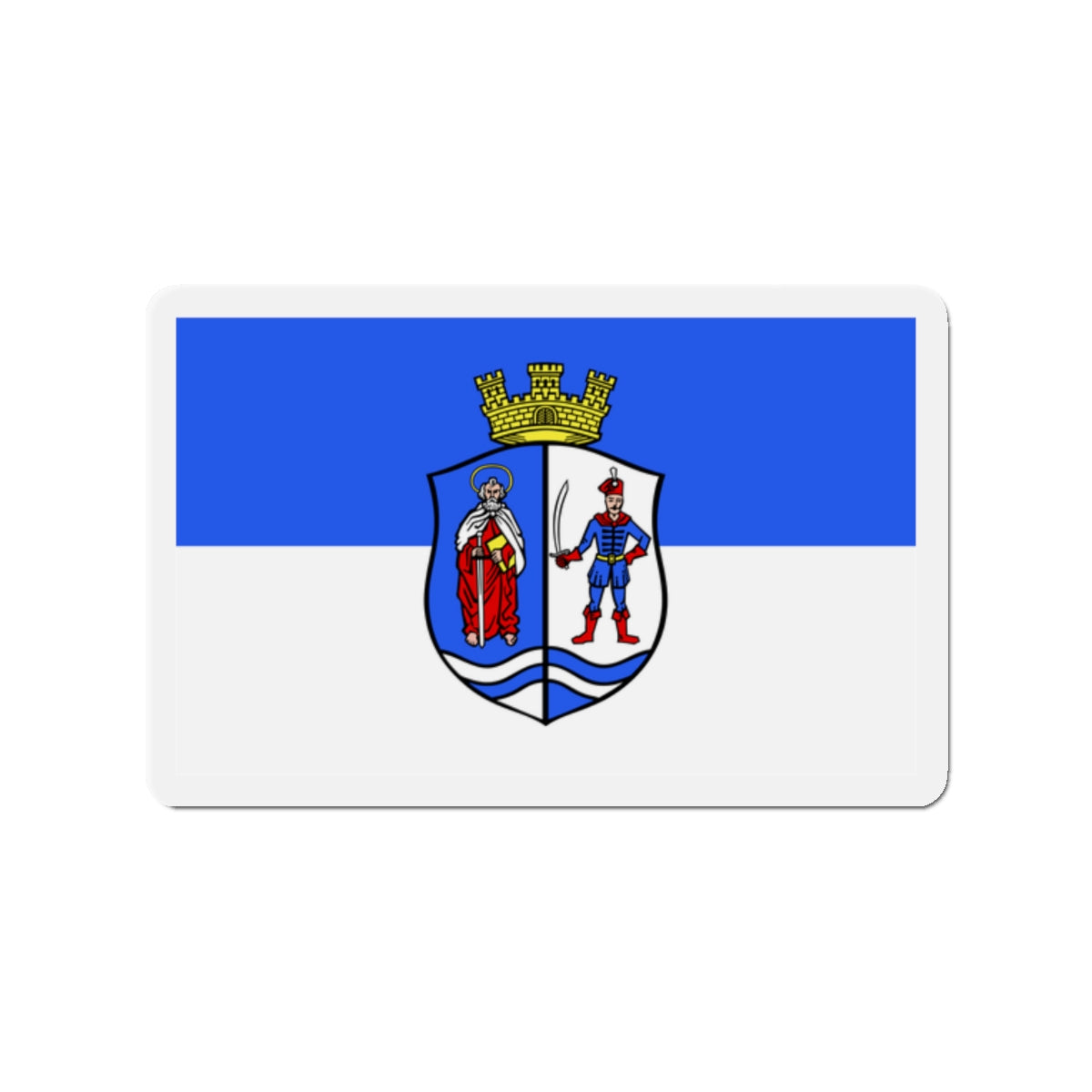 Flag of Bács Kiskun County Hungary - Die-Cut Magnet-2" x 2"-The Sticker Space