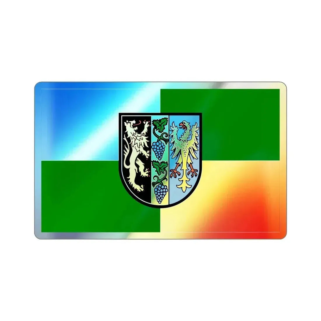 Flag of Bad Dürkheim Germany Holographic STICKER Die-Cut Vinyl Decal 4 Inch - The Sticker Space
