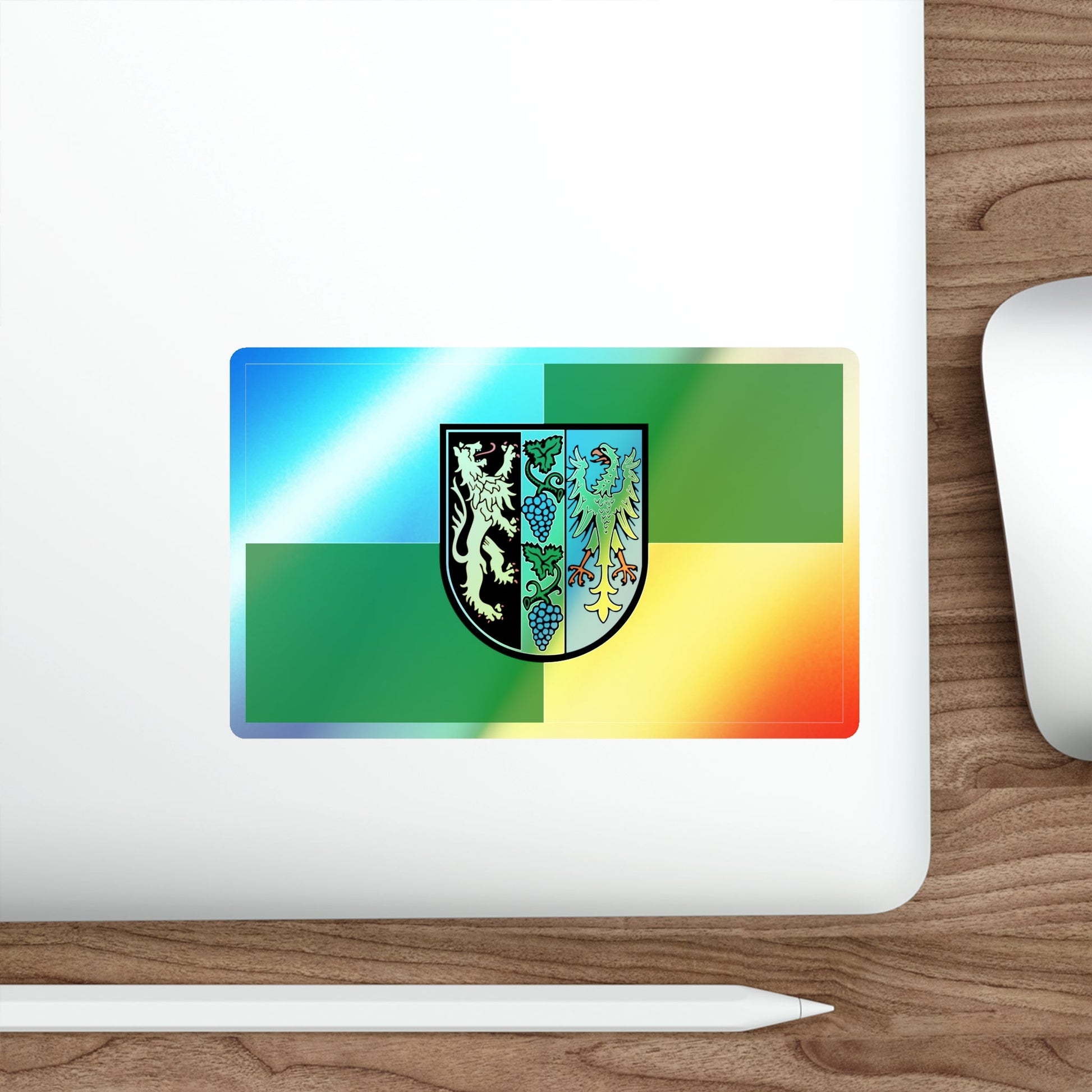 Flag of Bad Dürkheim Germany Holographic STICKER Die-Cut Vinyl Decal-The Sticker Space