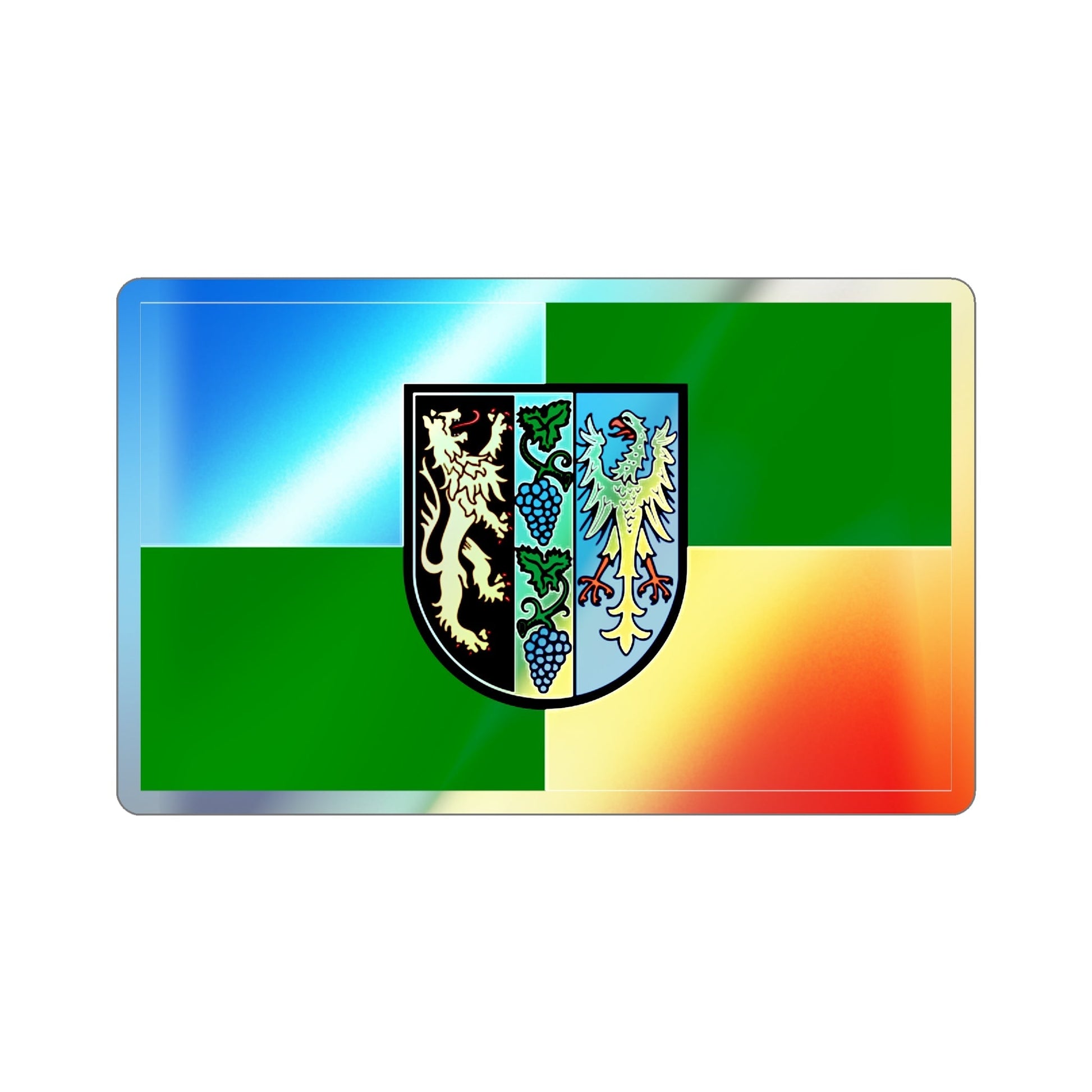 Flag of Bad Dürkheim Germany Holographic STICKER Die-Cut Vinyl Decal-2 Inch-The Sticker Space