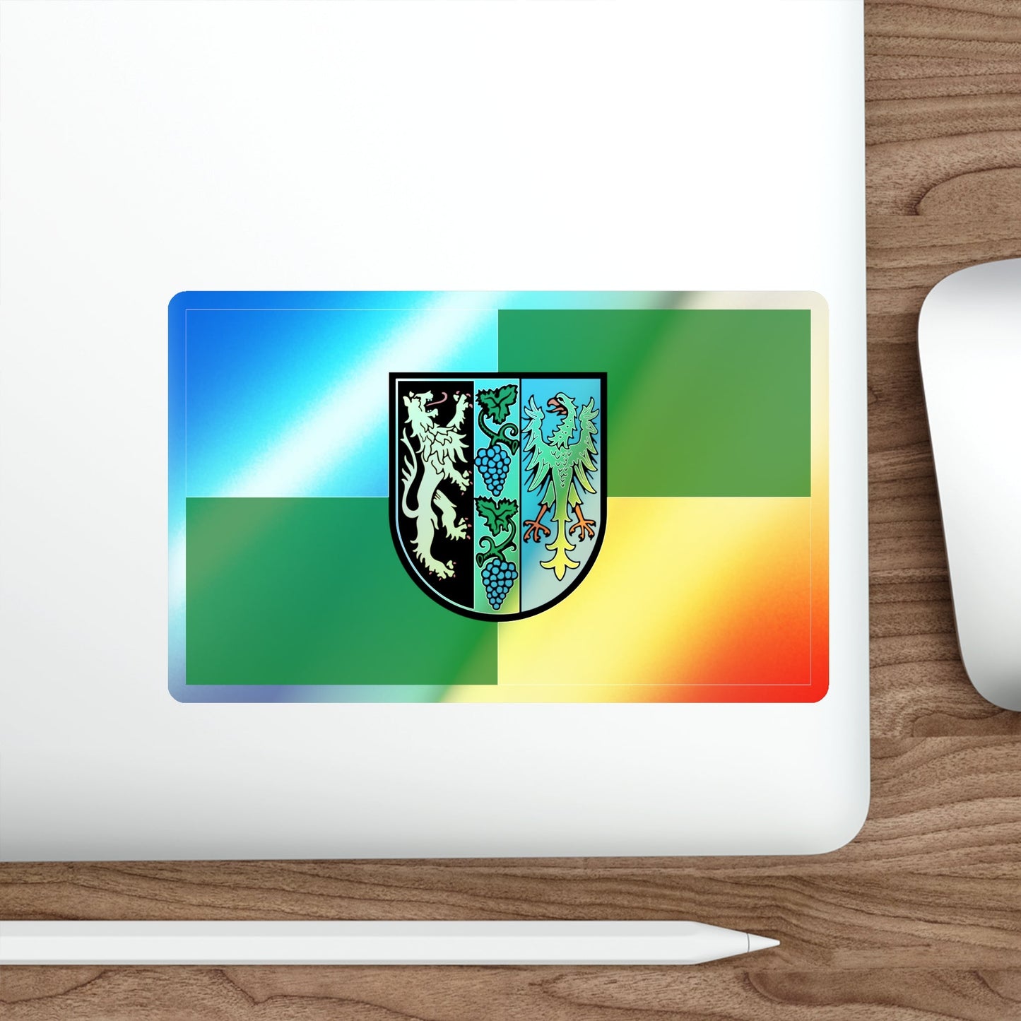 Flag of Bad Dürkheim Germany Holographic STICKER Die-Cut Vinyl Decal-The Sticker Space