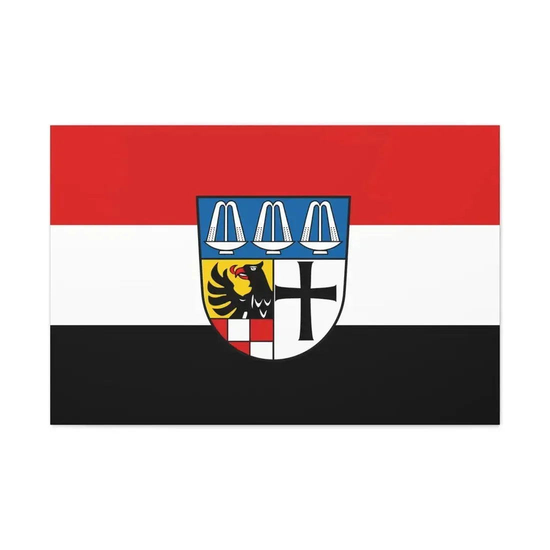 Flag of Bad Kissingen Germany - Canvas Wall Art 36" x 24" 1.25" - The Sticker Space