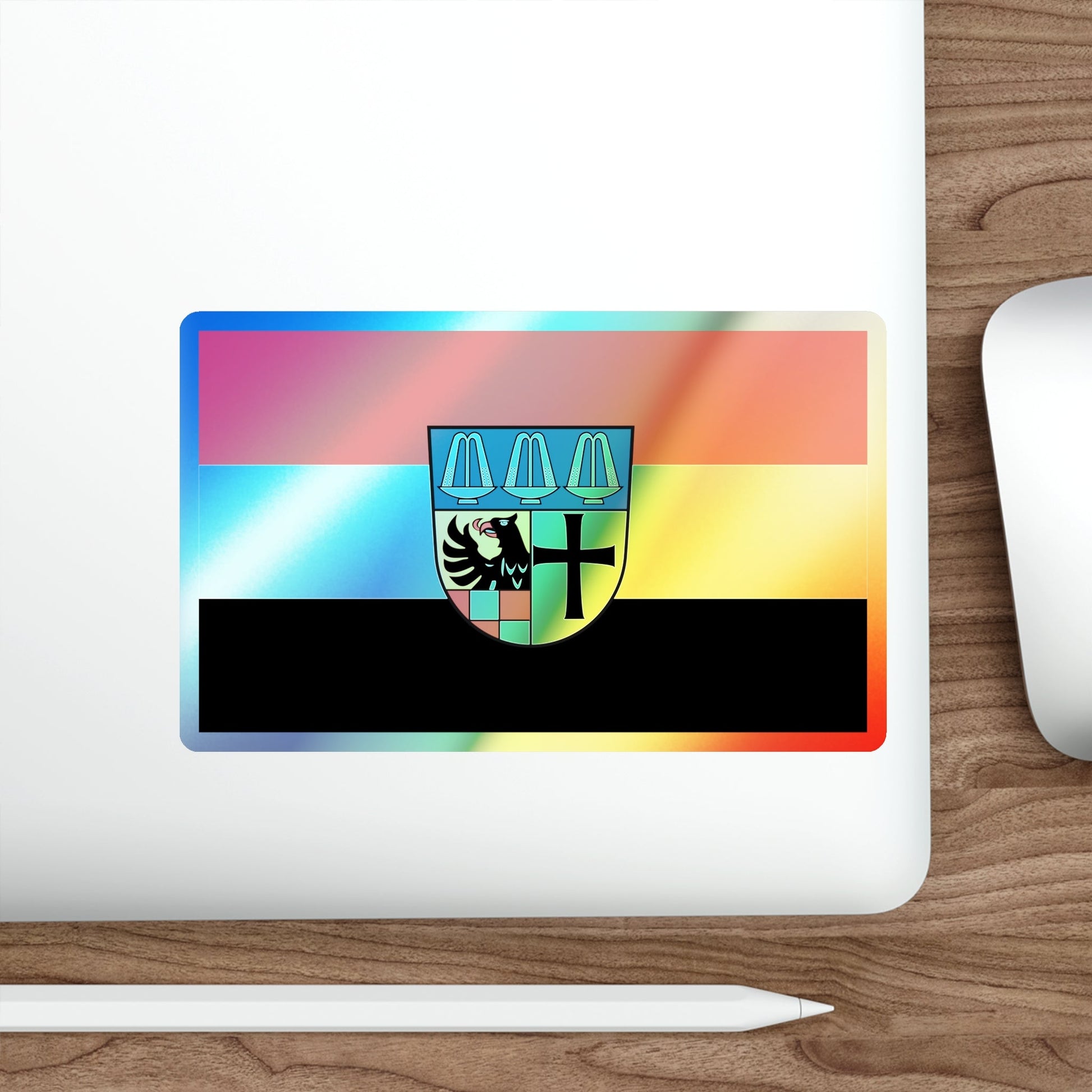 Flag of Bad Kissingen Germany Holographic STICKER Die-Cut Vinyl Decal-The Sticker Space