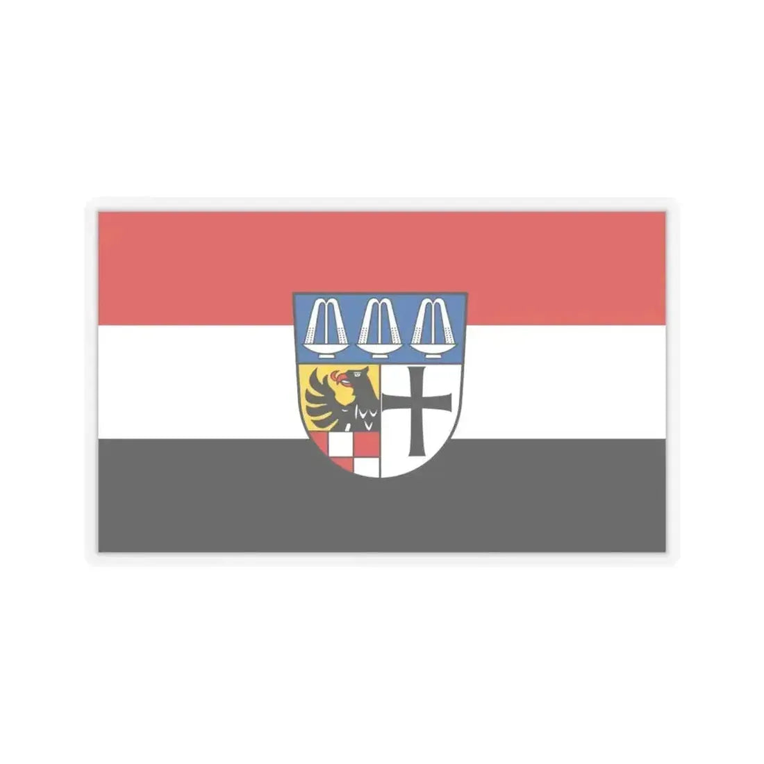 Flag of Bad Kissingen Germany - STICKER Vinyl Kiss-Cut Decal 6 Inch Transparent - The Sticker Space