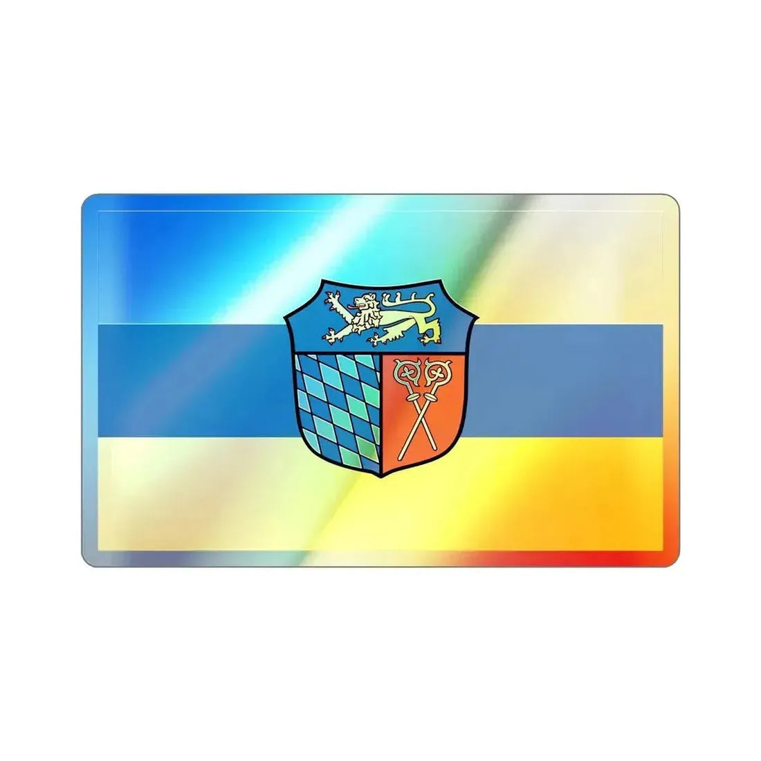 Flag of Bad Tölz Wolfratshausen Germany Holographic STICKER Die-Cut Vinyl Decal 4 Inch - The Sticker Space