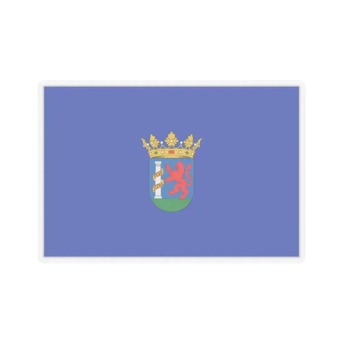 Flag of Badajoz Spain - STICKER Vinyl Kiss-Cut Decal 4 Inch Transparent - The Sticker Space