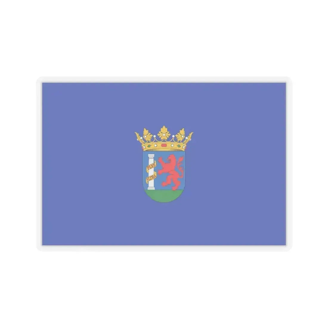 Flag of Badajoz Spain - STICKER Vinyl Kiss-Cut Decal 6 Inch Transparent - The Sticker Space