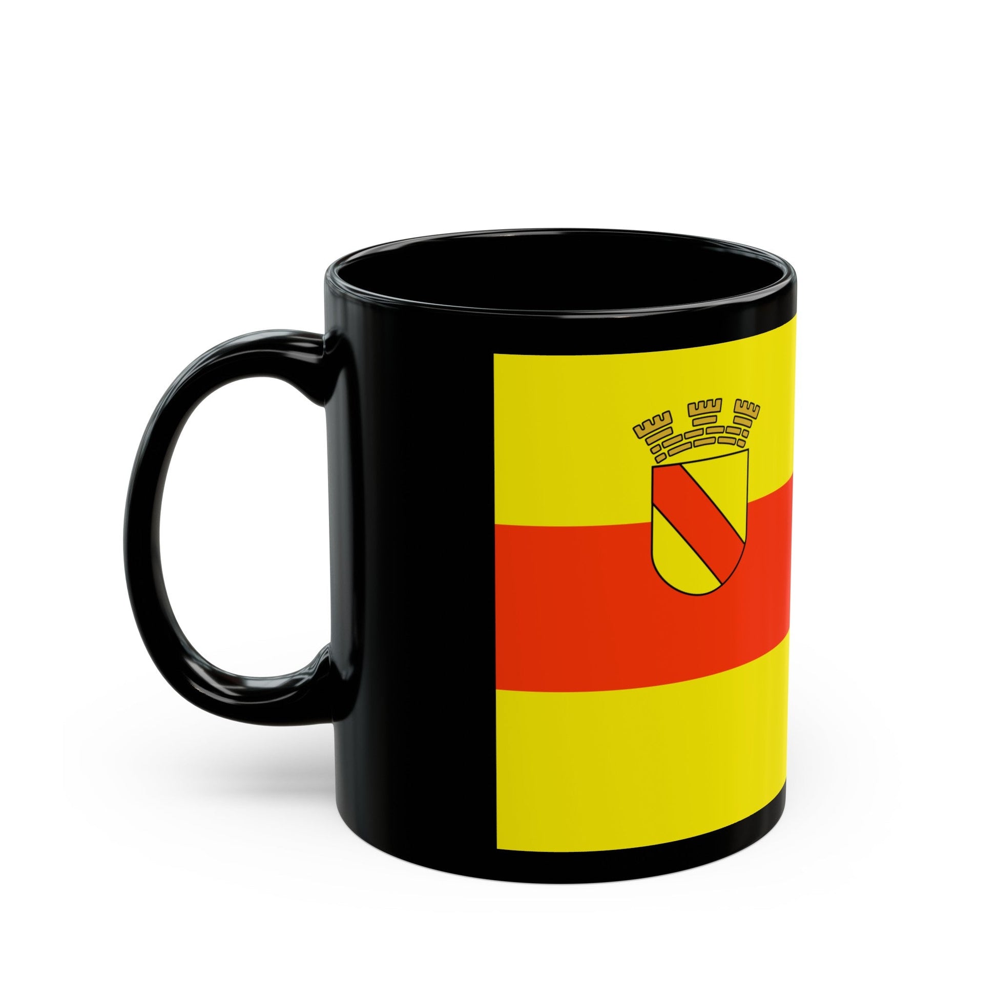 Flag of Baden Baden Germany - Black Coffee Mug-The Sticker Space