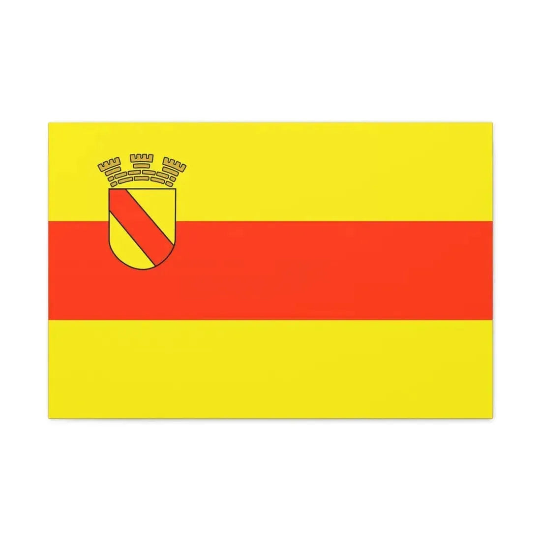 Flag of Baden Baden Germany - Canvas Wall Art 30" x 20" 1.25" - The Sticker Space