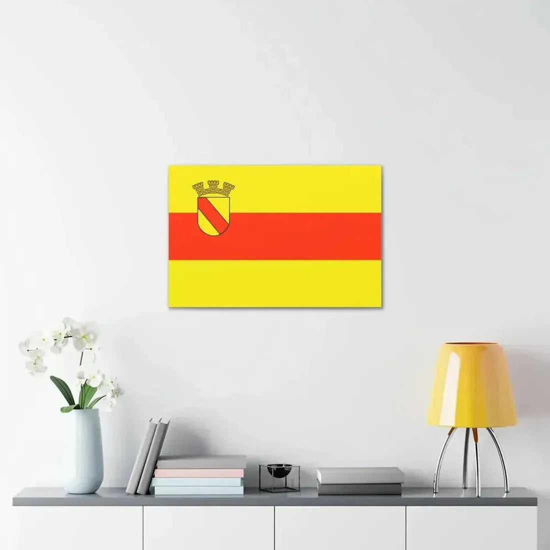 Flag of Baden Baden Germany - Canvas Wall Art - The Sticker Space