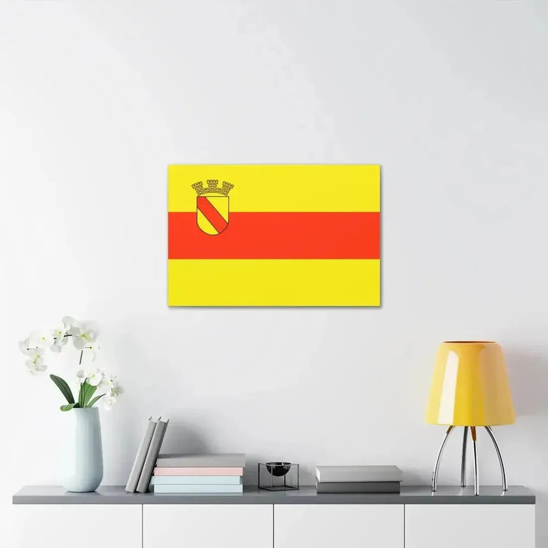 Flag of Baden Baden Germany - Canvas Wall Art - The Sticker Space