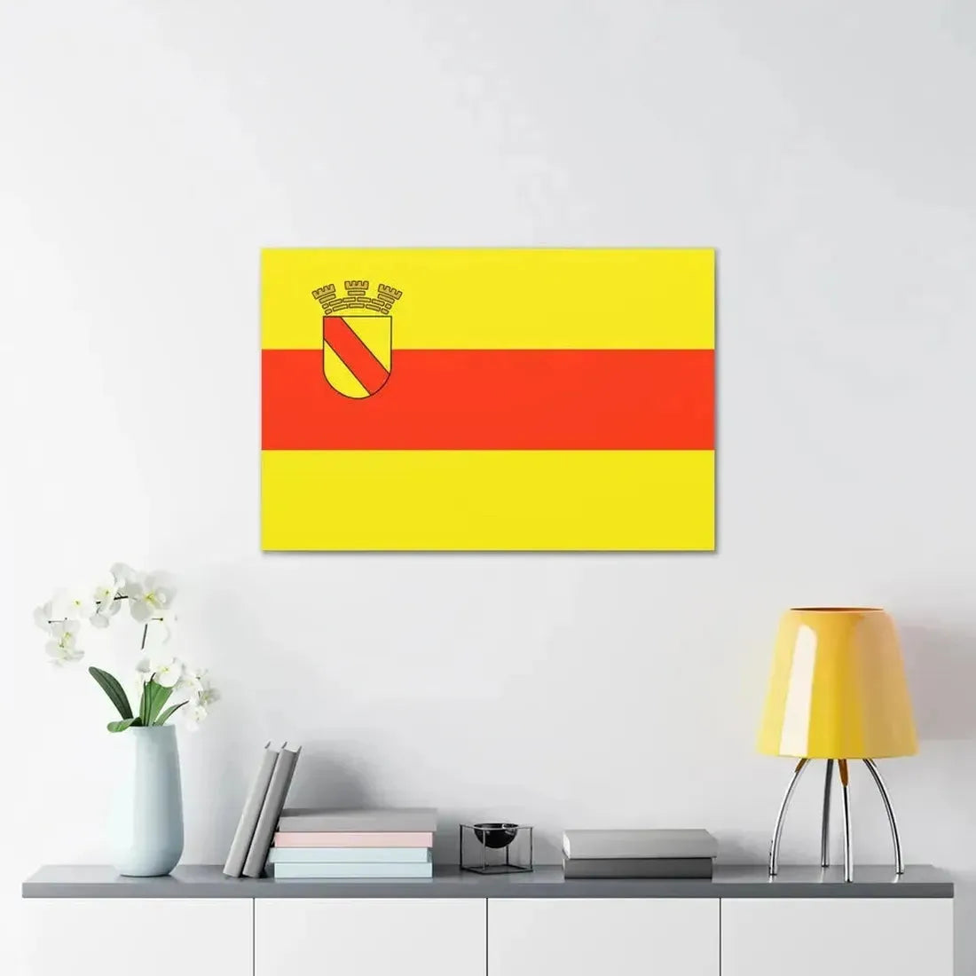 Flag of Baden Baden Germany - Canvas Wall Art - The Sticker Space