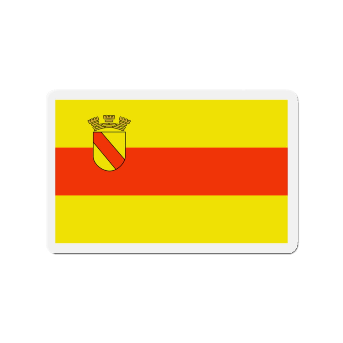 Flag of Baden Baden Germany - Die-Cut Magnet-2" x 2"-The Sticker Space