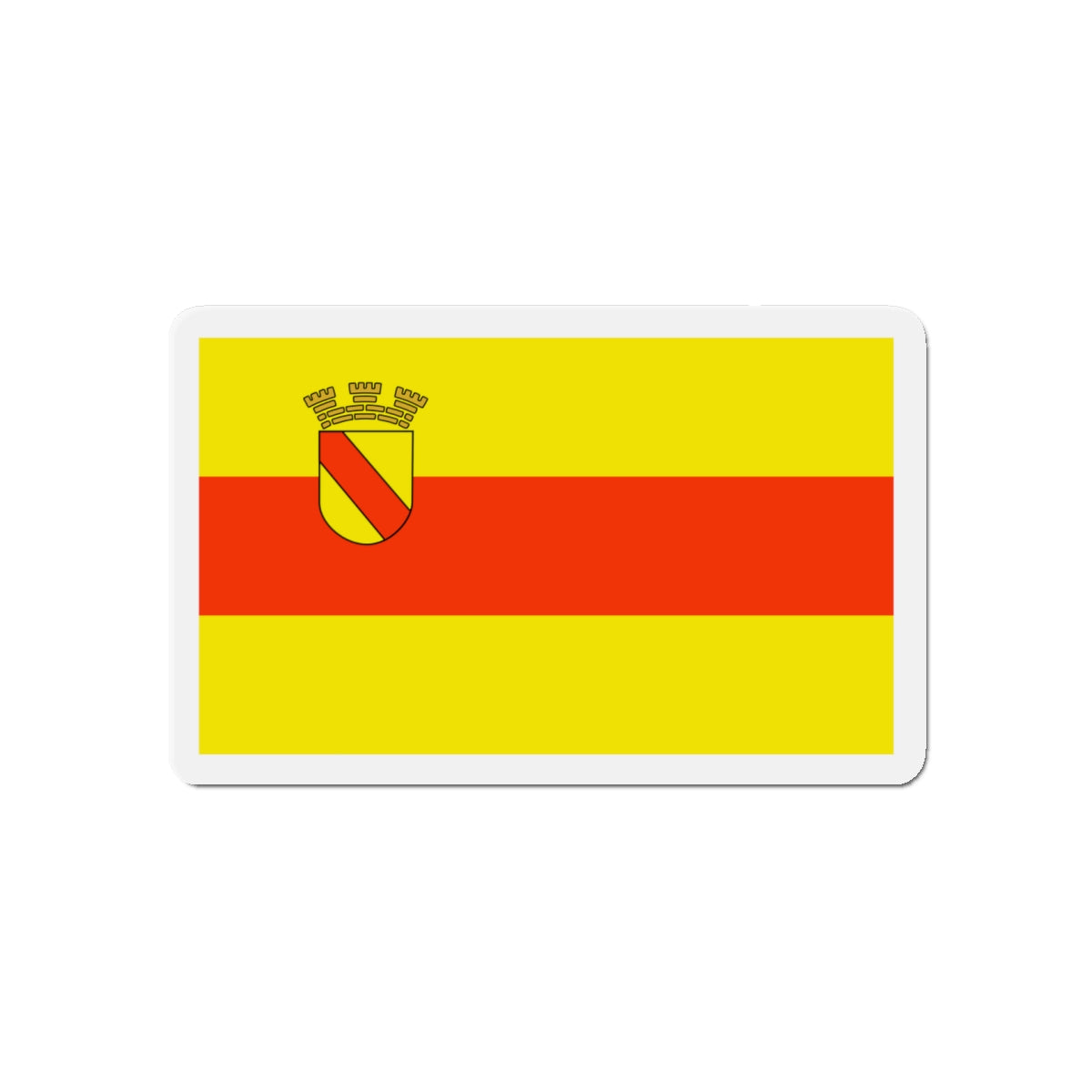 Flag of Baden Baden Germany - Die-Cut Magnet-5" x 5"-The Sticker Space