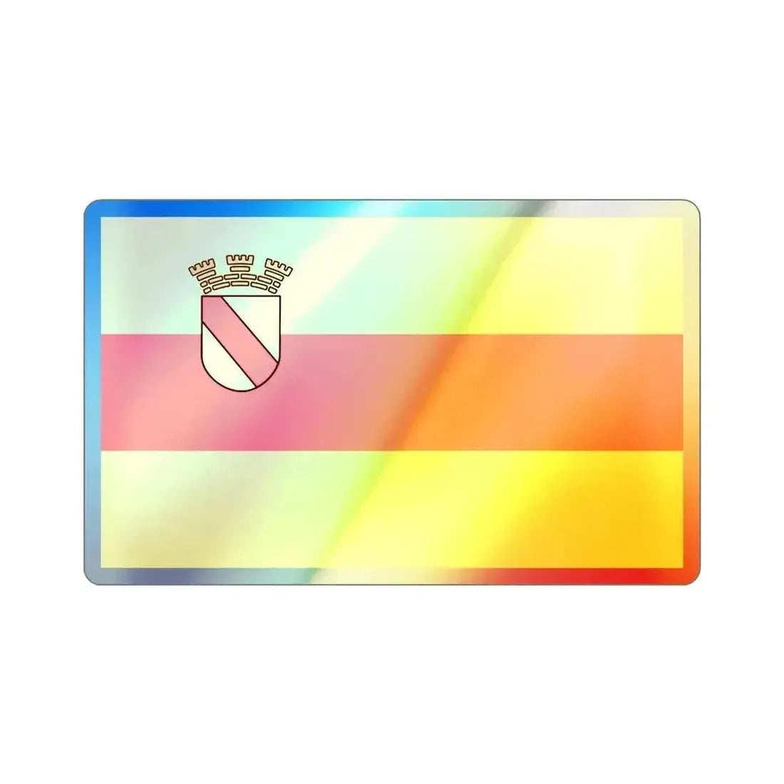 Flag of Baden Baden Germany Holographic STICKER Die-Cut Vinyl Decal 2 Inch - The Sticker Space