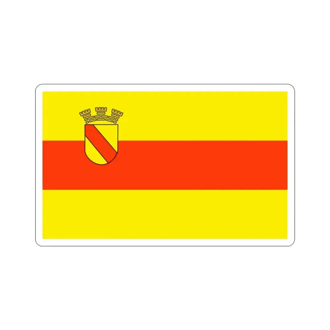 Flag of Baden Baden Germany STICKER Vinyl Die-Cut Decal 2 Inch - The Sticker Space